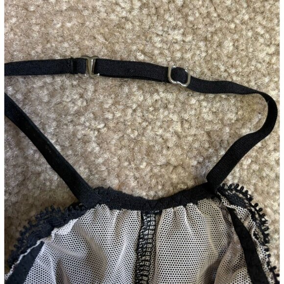 Victoria’s Secret Lace Black Thong Teddy. Size XL Halter Neck - Picture 7 of 8